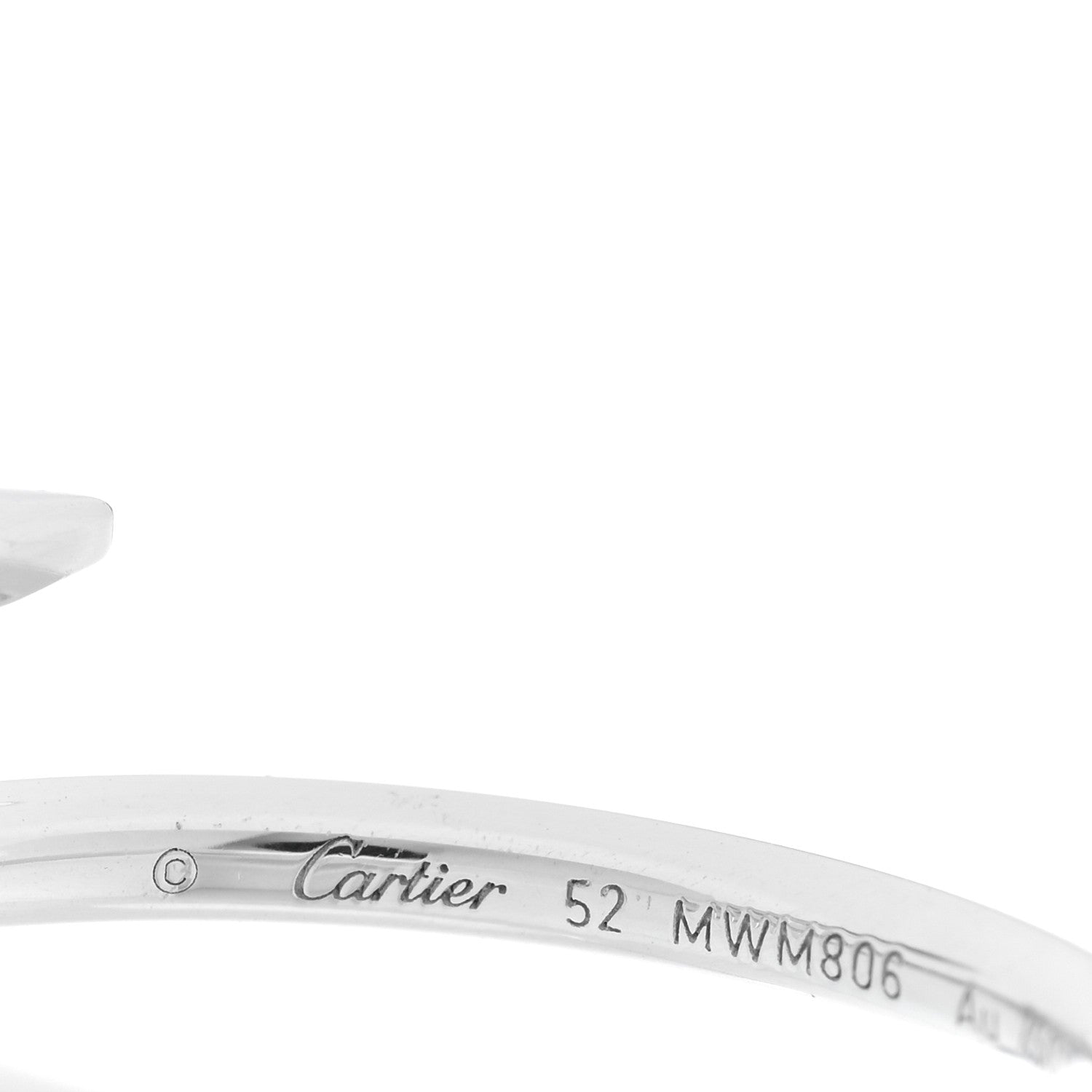 Cartier 18K White Gold Small Juste Un Clou Ring 52 6 4 of 4