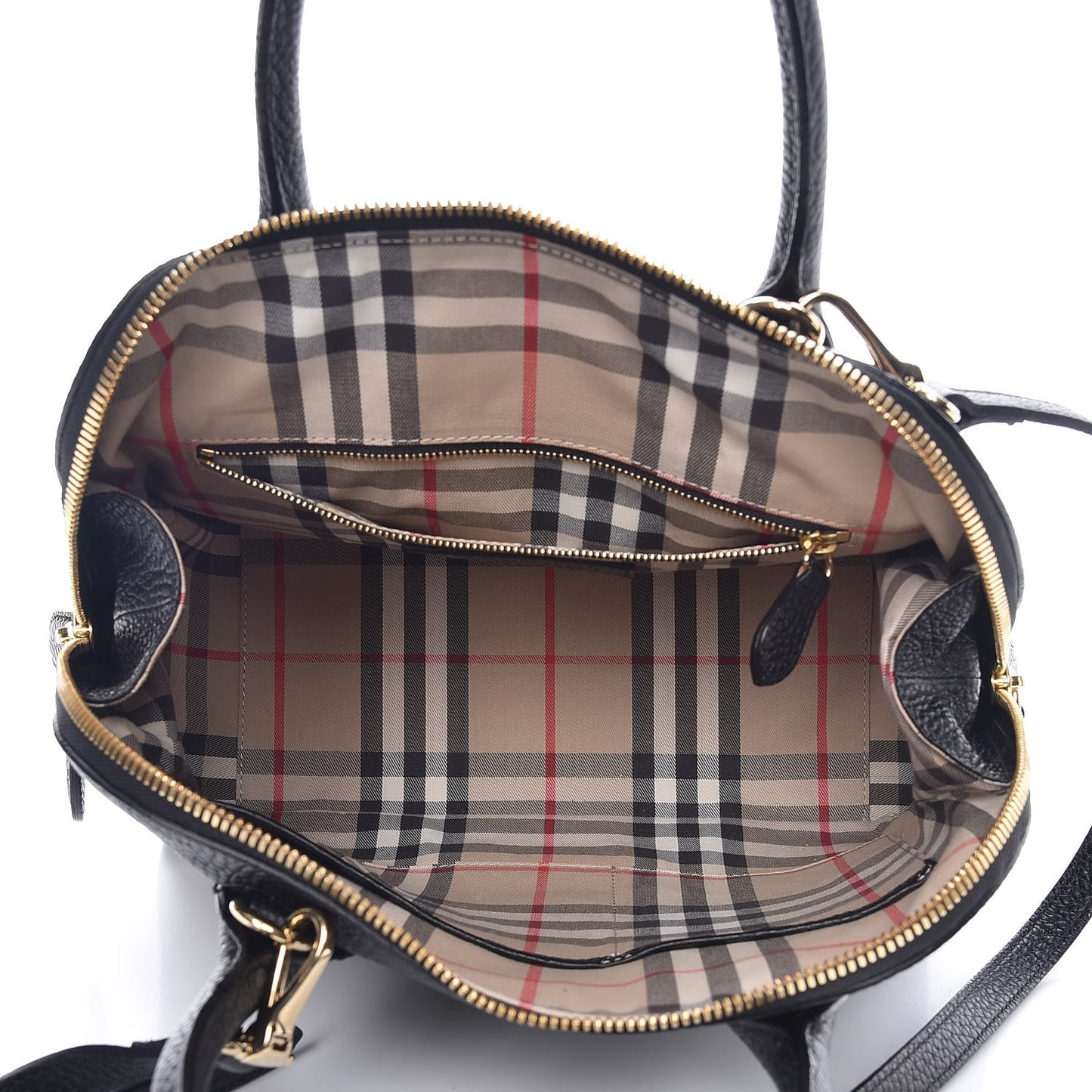 London Grainy Calfskin Small Greenwood Bowling Bag Black