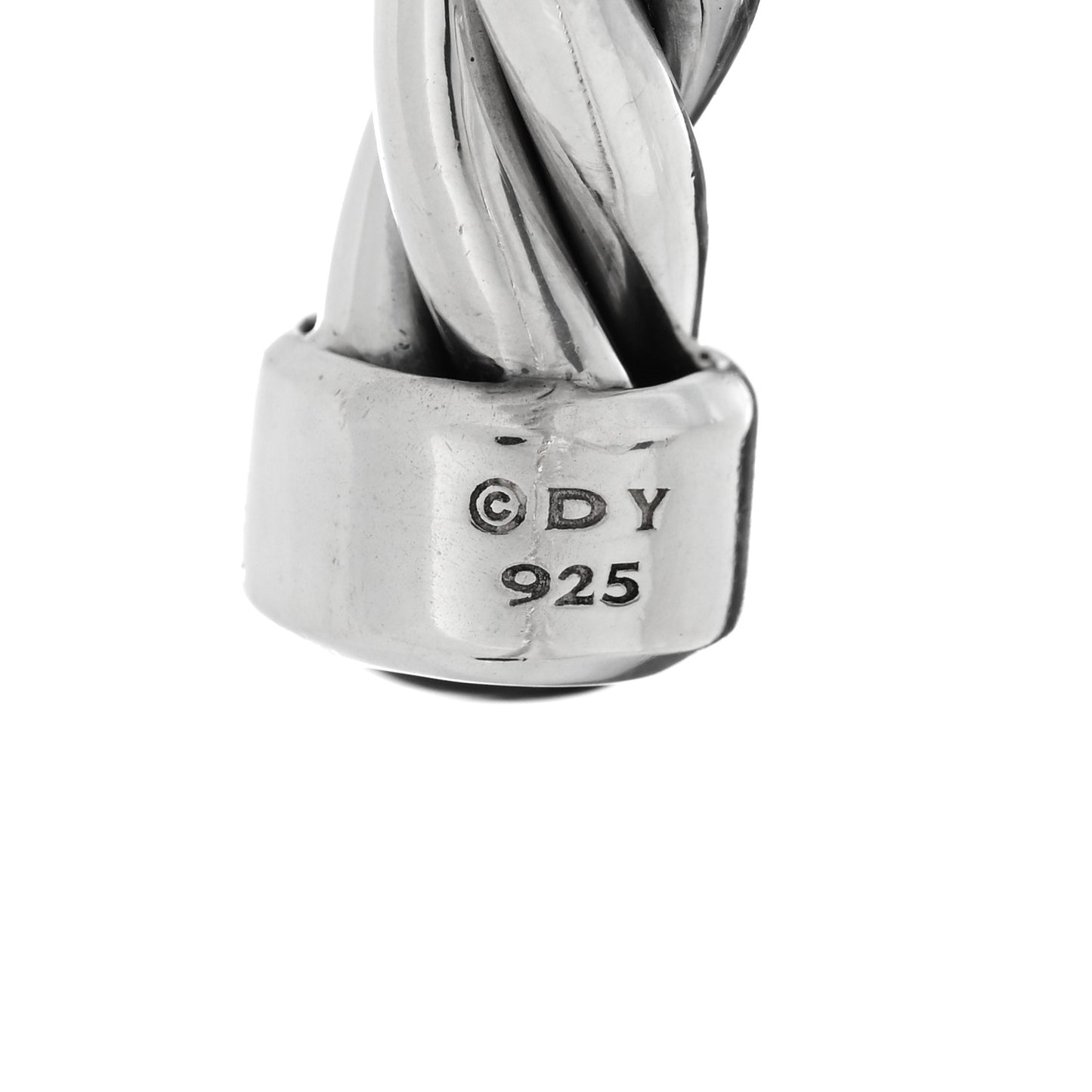 Sterling Silver Onyx 6mm Cable Classic Cuff Bracelet