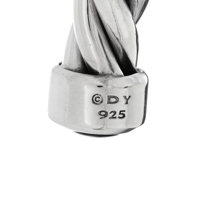 David Yurman Sterling Silver Onyx 6mm Cable Classic Cuff Bracelet 3 of 3
