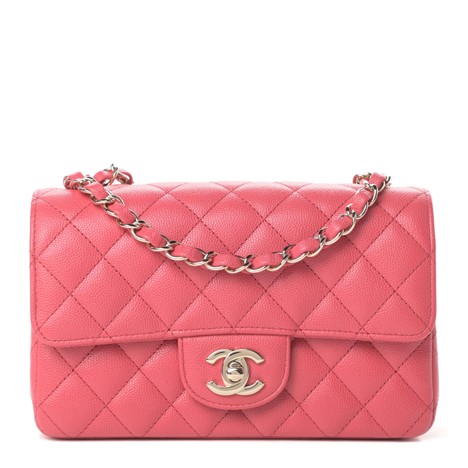 Chanel Caviar Quilted Mini Rectangular Flap Dark Pink 1 of 11