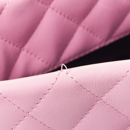Chanel Calfskin Quilted Large Cambon Tote Pink Black 10 of 10