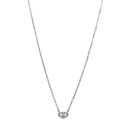 Cartier 18K White Gold Diamond Hearts and Symbols Necklace 1 of 7
