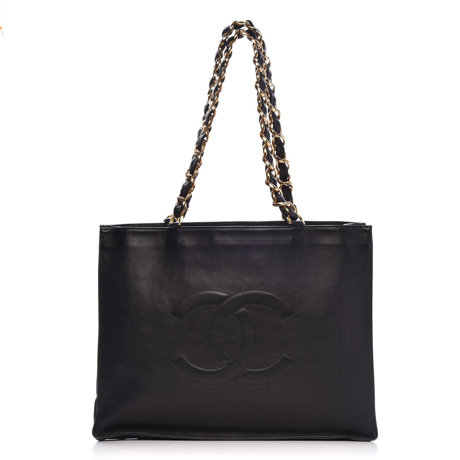 Chanel Lambskin CC Tote Black 1 of 8