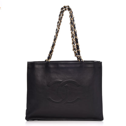 Chanel Lambskin CC Tote Black 1 of 8