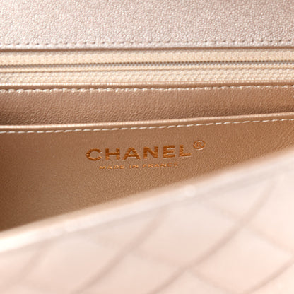 Chanel Metallic Lambskin Quilted Mini Rectangular Flap Gold 6 of 11