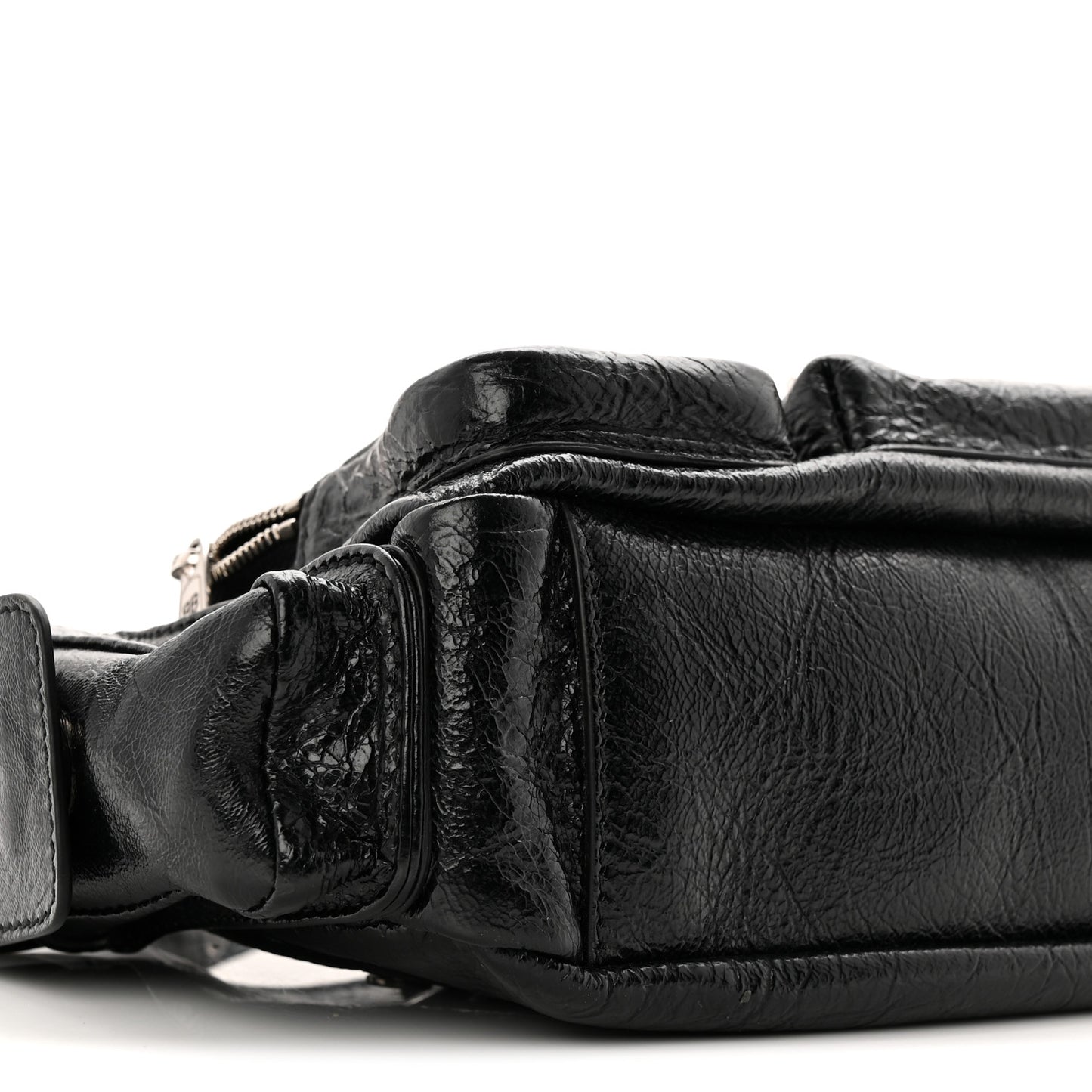 Agneau Arena Superbusy XS Sling Zip Shoulder Bag Black Black
