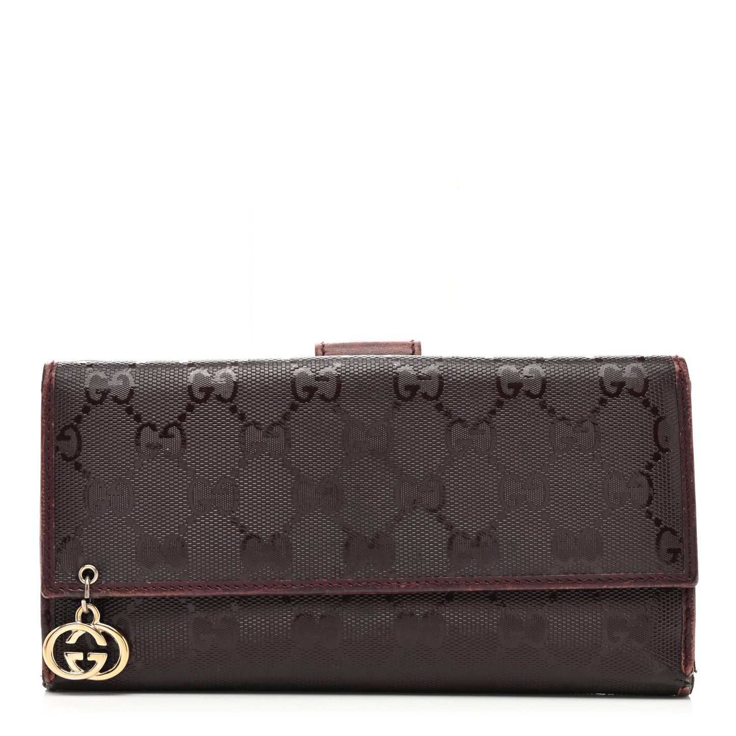 Imprime Monogram GG Pierce Continental Flap Wallet Bordeaux
