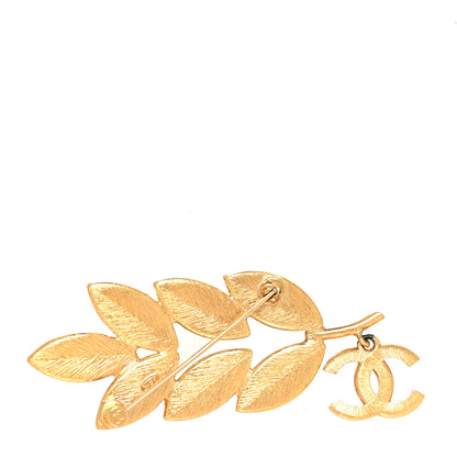 Chanel CC Leaf Brooch Gold 3 of 4