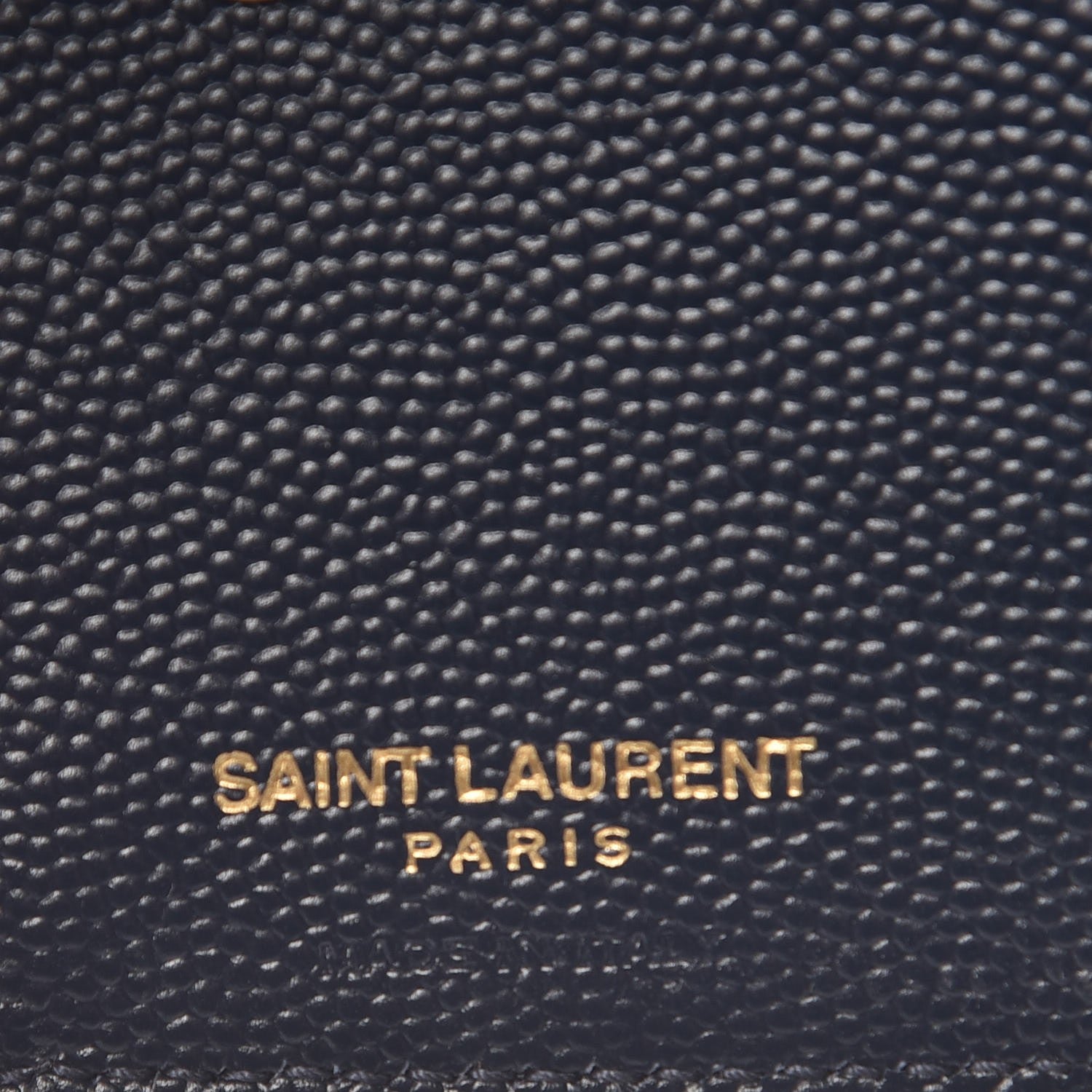 Saint Laurent Grain De Poudre Matelasse Chevron Monogram Zipped Card Case Navy 6 of 7