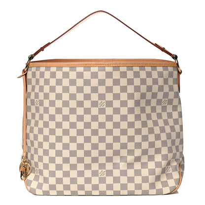 Louis Vuitton Damier Azur Delightful MM Rose Ballerine 1 of 12