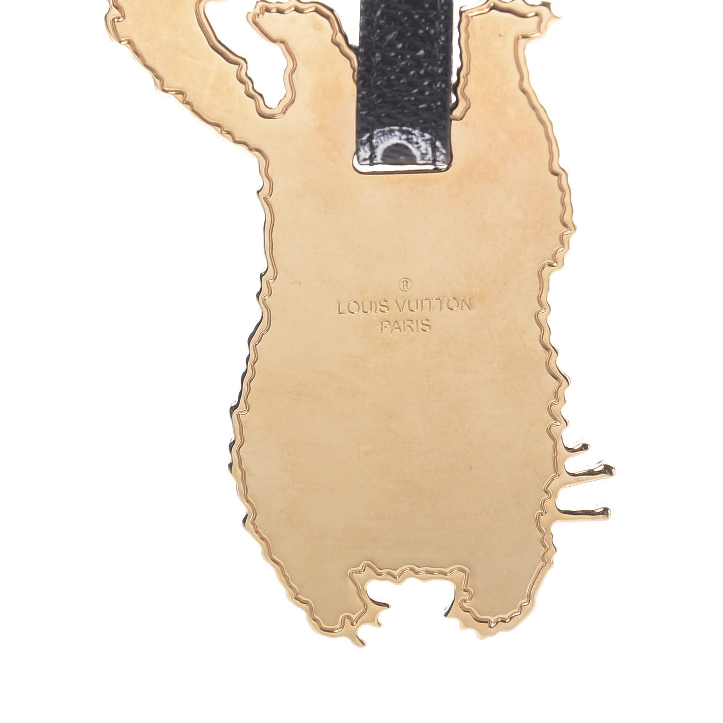 Catogram Flying Cat Bag Charm Key Holder Gold Black