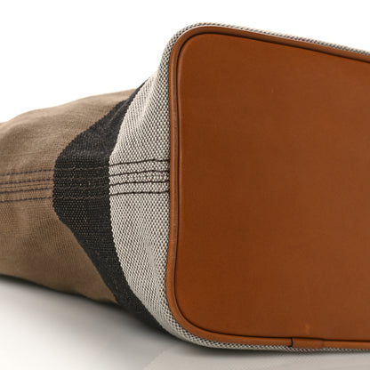 Burberry Canvas Mega Check Medium Ashby Bucket Bag Brown 7 of 8