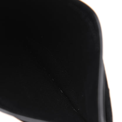 Saint Laurent Grain De Poudre Matelasse Chevron Monogram Credit Card Case Black 5 of 12