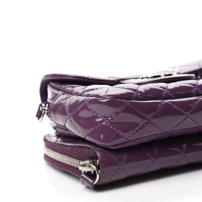 Chanel Patent Brilliant Mini Flap WOC Bag Violet 7 of 12