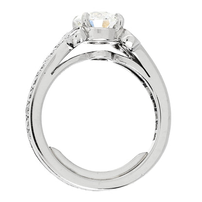 Cartier Platinum Diamond .91ct Destinee Engagement Ring 46 3.75 7 of 8