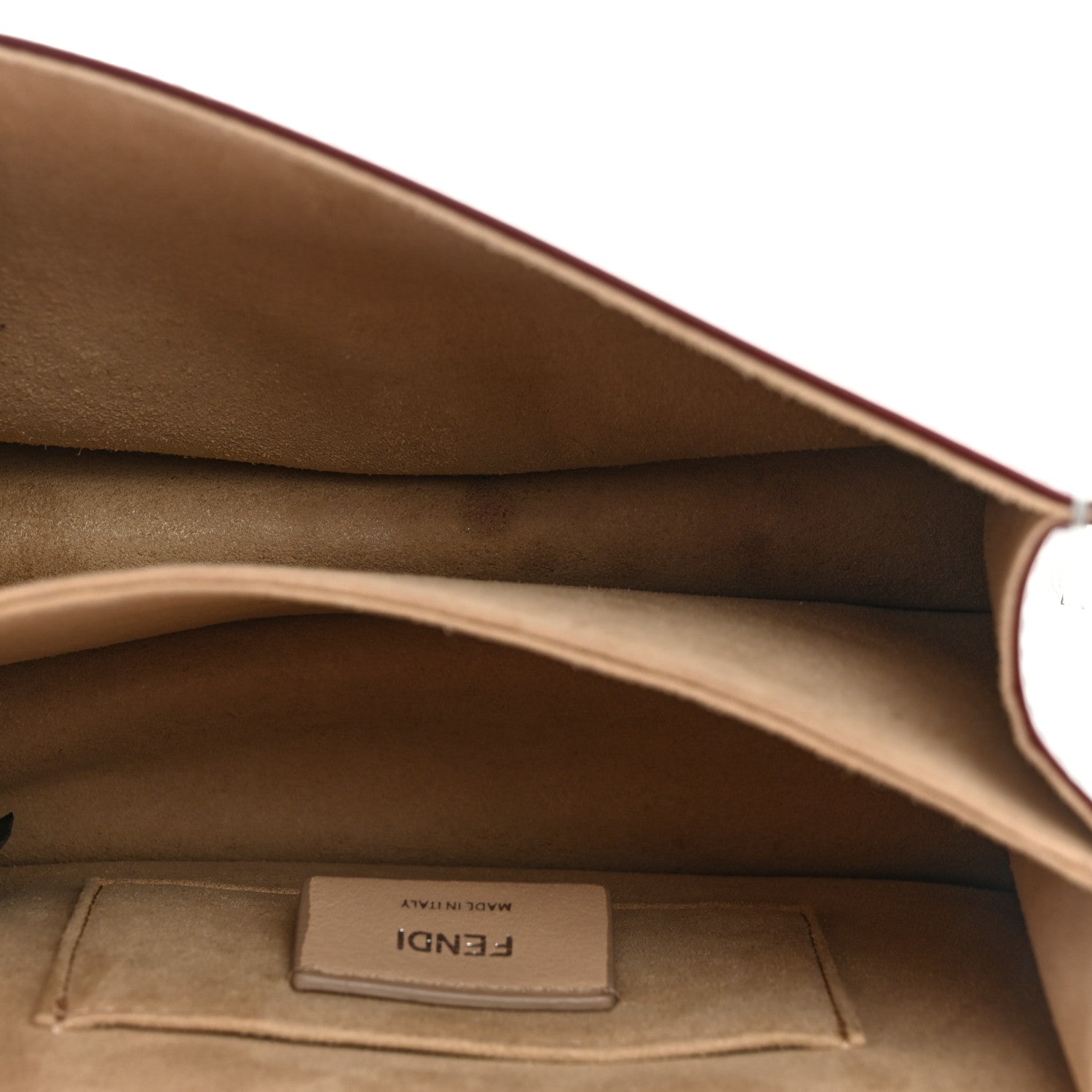 Fendi Vitello Liberty Scalloped Studded Small Kan I Shoulder Bag Grigio Perla 5 of 11