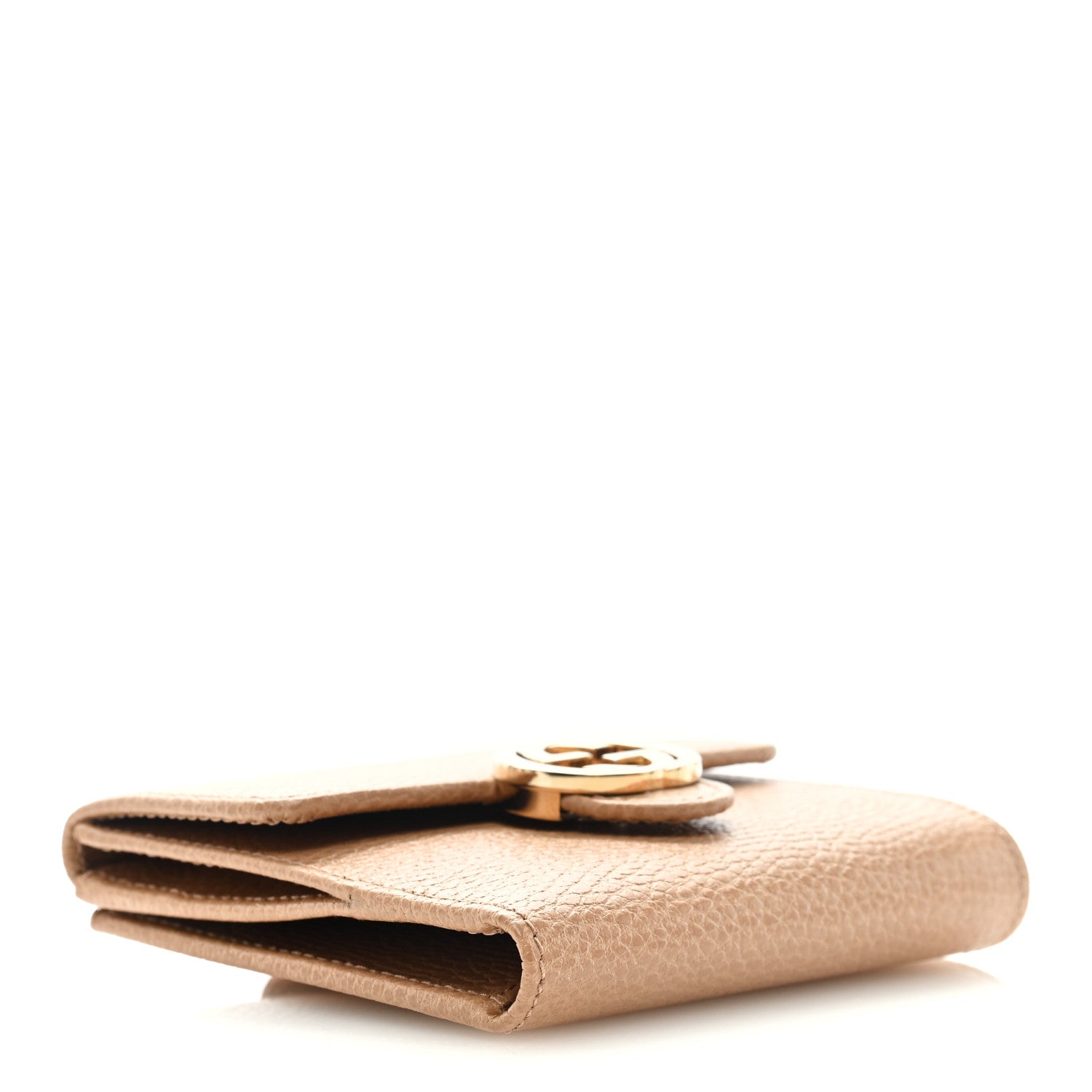 Gucci Dollar Calfskin Interlocking G French Wallet Camelia 4 of 7