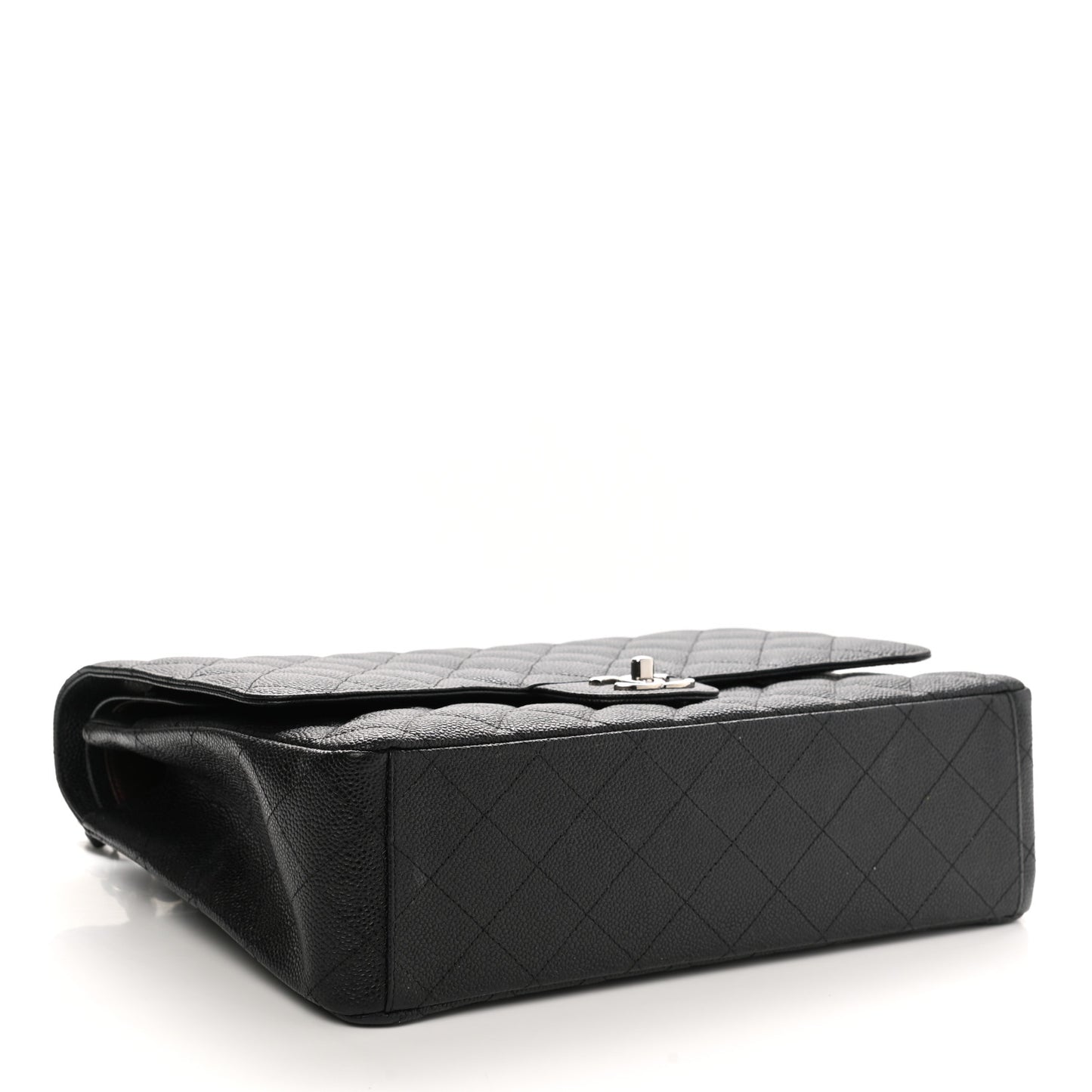 Caviar Quilted Maxi Double Flap Black