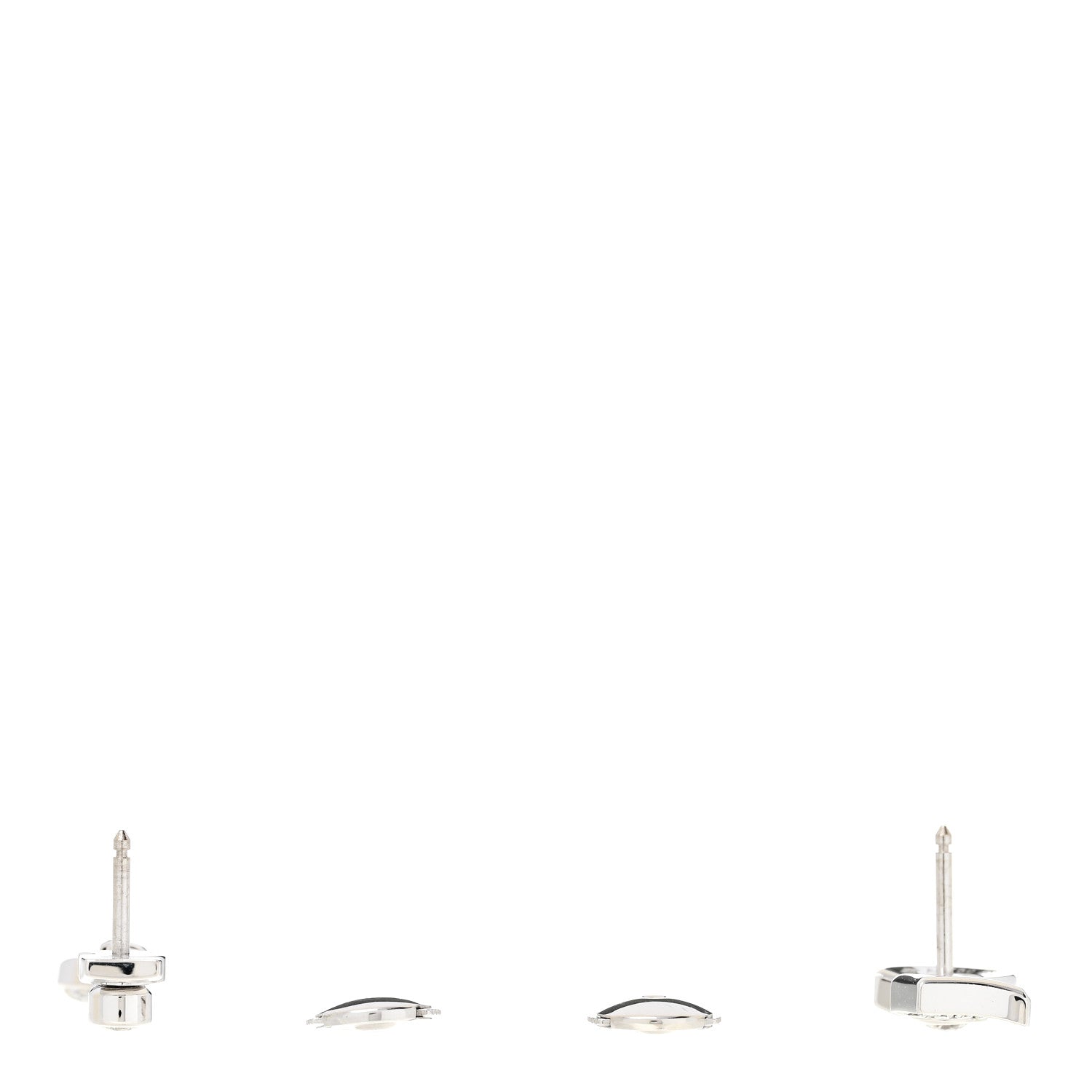 Chanel 18K White Gold Diamond No 5 Transformable Earrings 3 of 5
