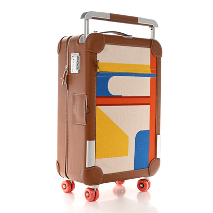 Hermes Canvas Taurillon Regate RMS Rolling Trolley Luggage Multicolor 3 of 13