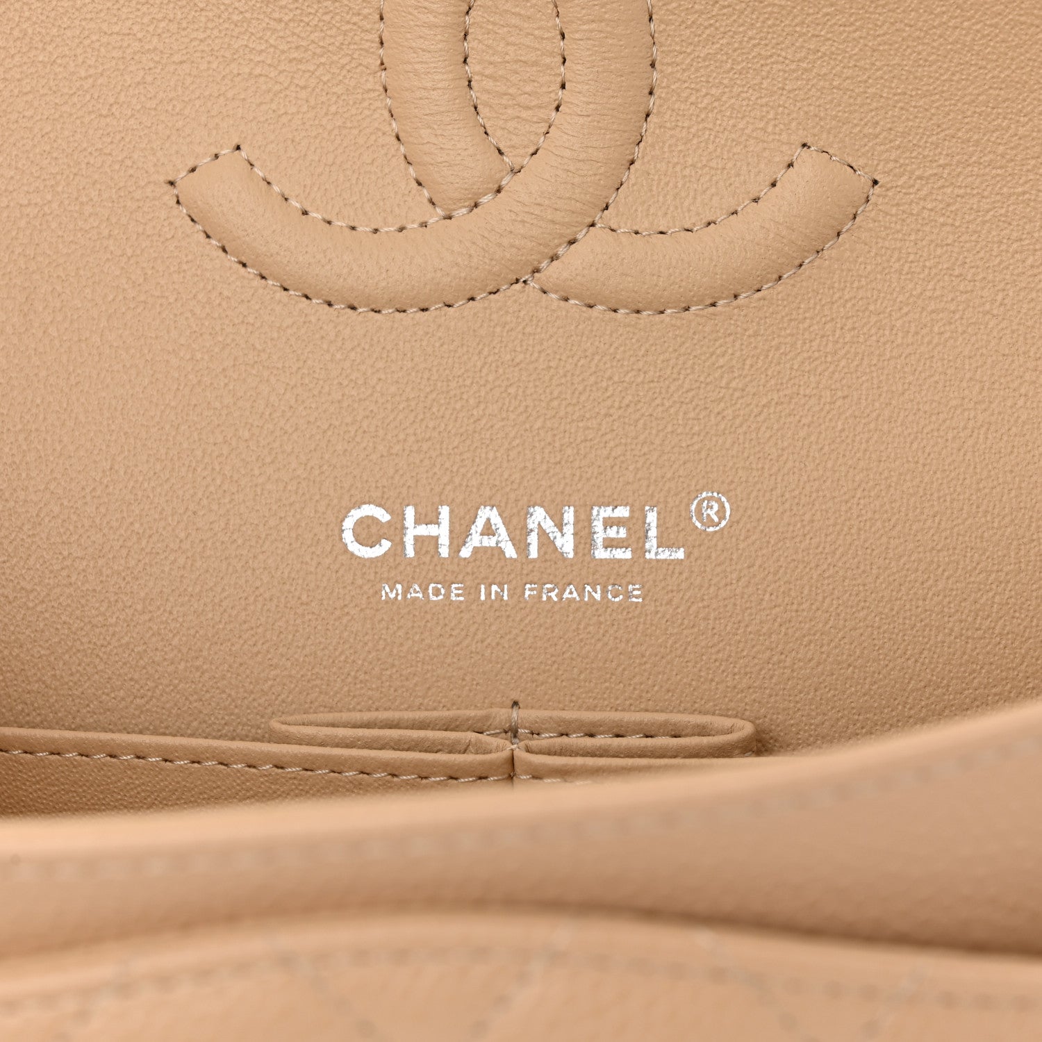 Chanel Caviar Quilted Medium Double Flap Beige 6 of 11