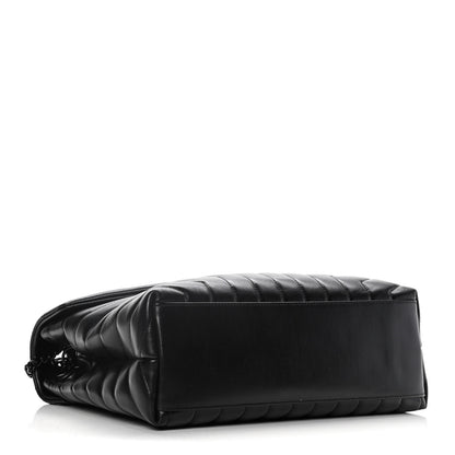 Saint Laurent Calfskin Y Quilted Monogram Medium Loulou Chain Satchel Black 4 of 14