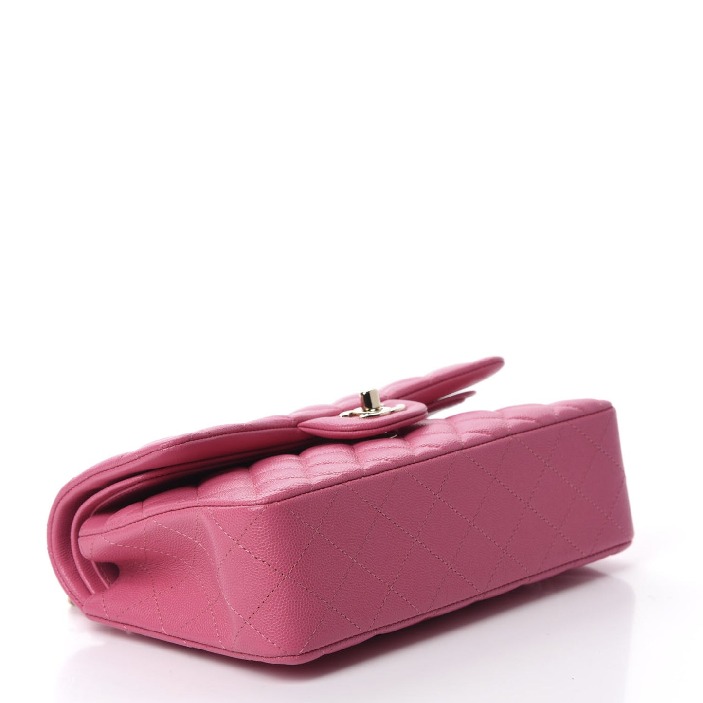 Caviar Quilted Small Double Flap Pink