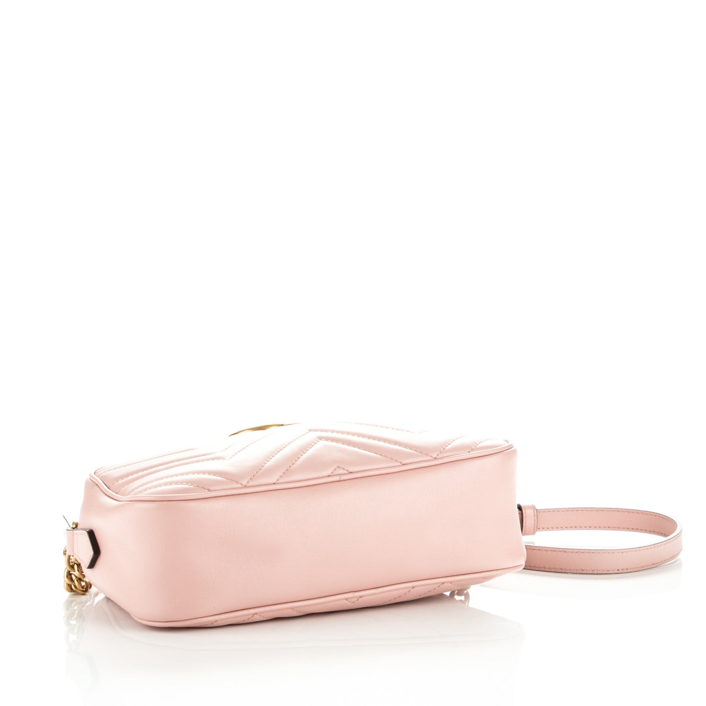 Calfskin Matelasse Small GG Marmont Chain Shoulder Bag Perfect Pink