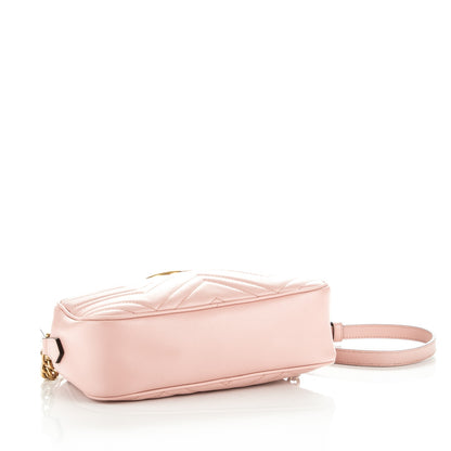 Gucci Calfskin Matelasse Small GG Marmont Chain Shoulder Bag Perfect Pink 4 of 8