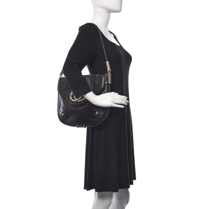 Gucci Calfskin Medium Britt Tassel Shoulder Bag Black 2 of 10