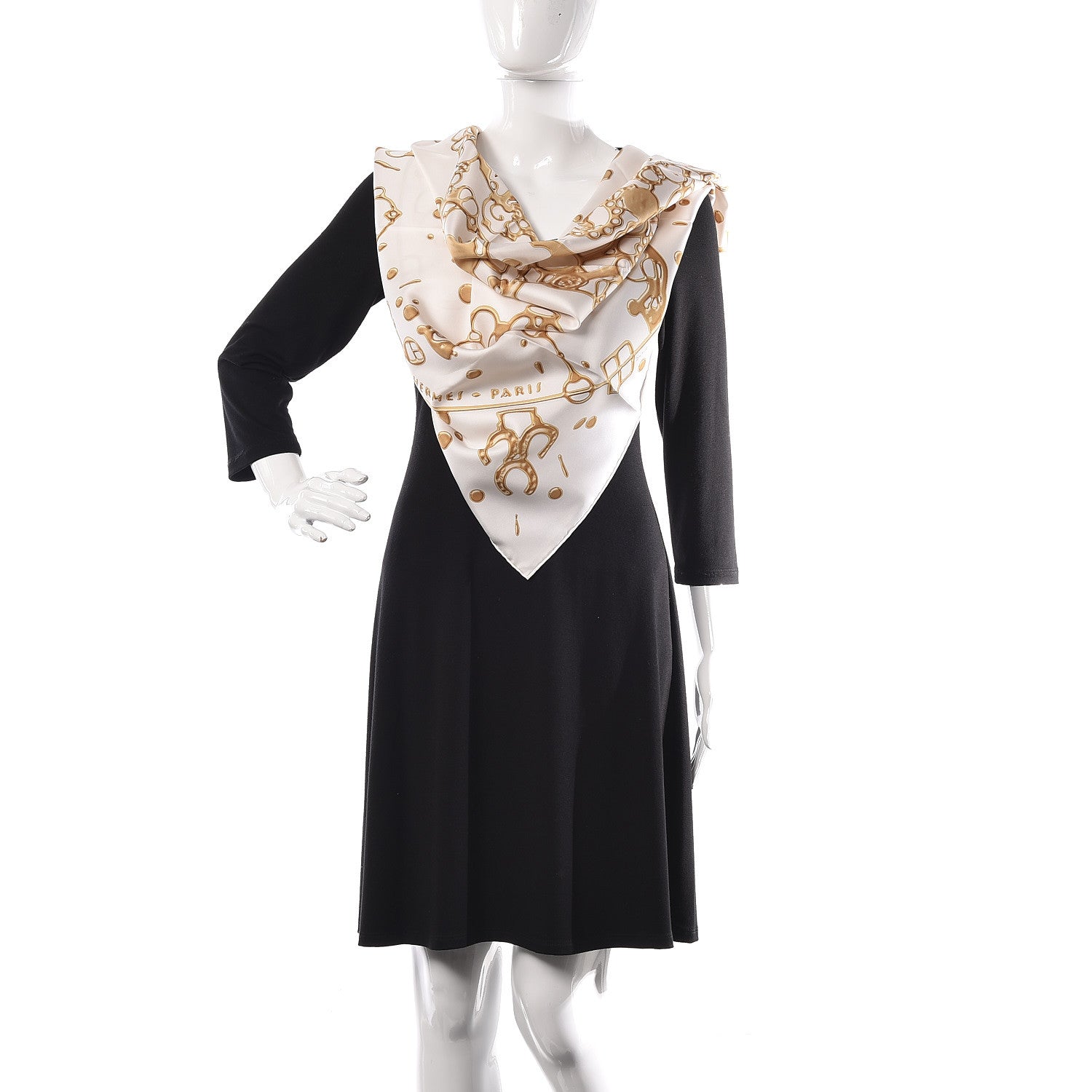 Hermes Silk Cheval Fusion Scarf 90 White Or 2 of 4