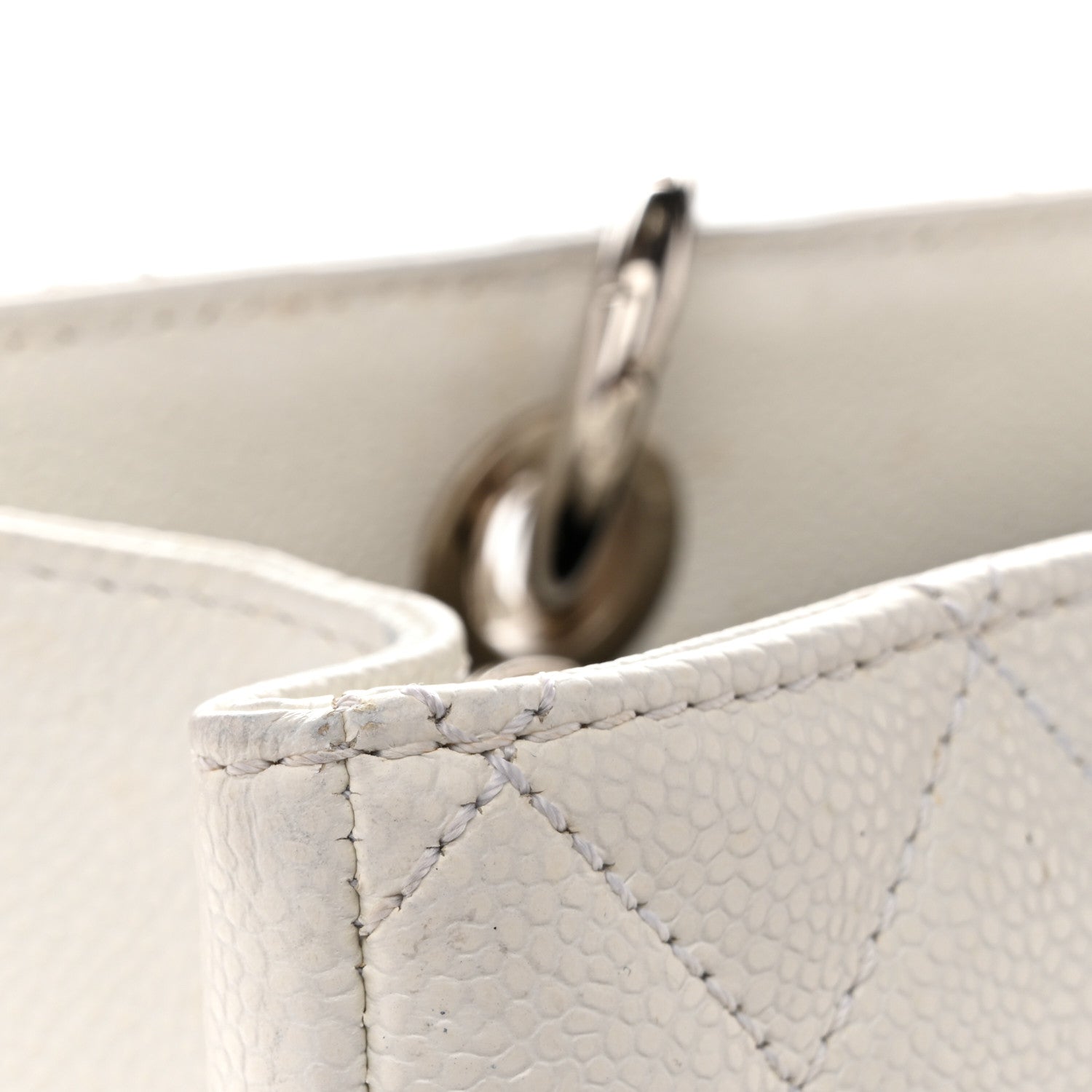 Chanel Caviar Quilted Grand Shopping Tote GST White 11 of 14
