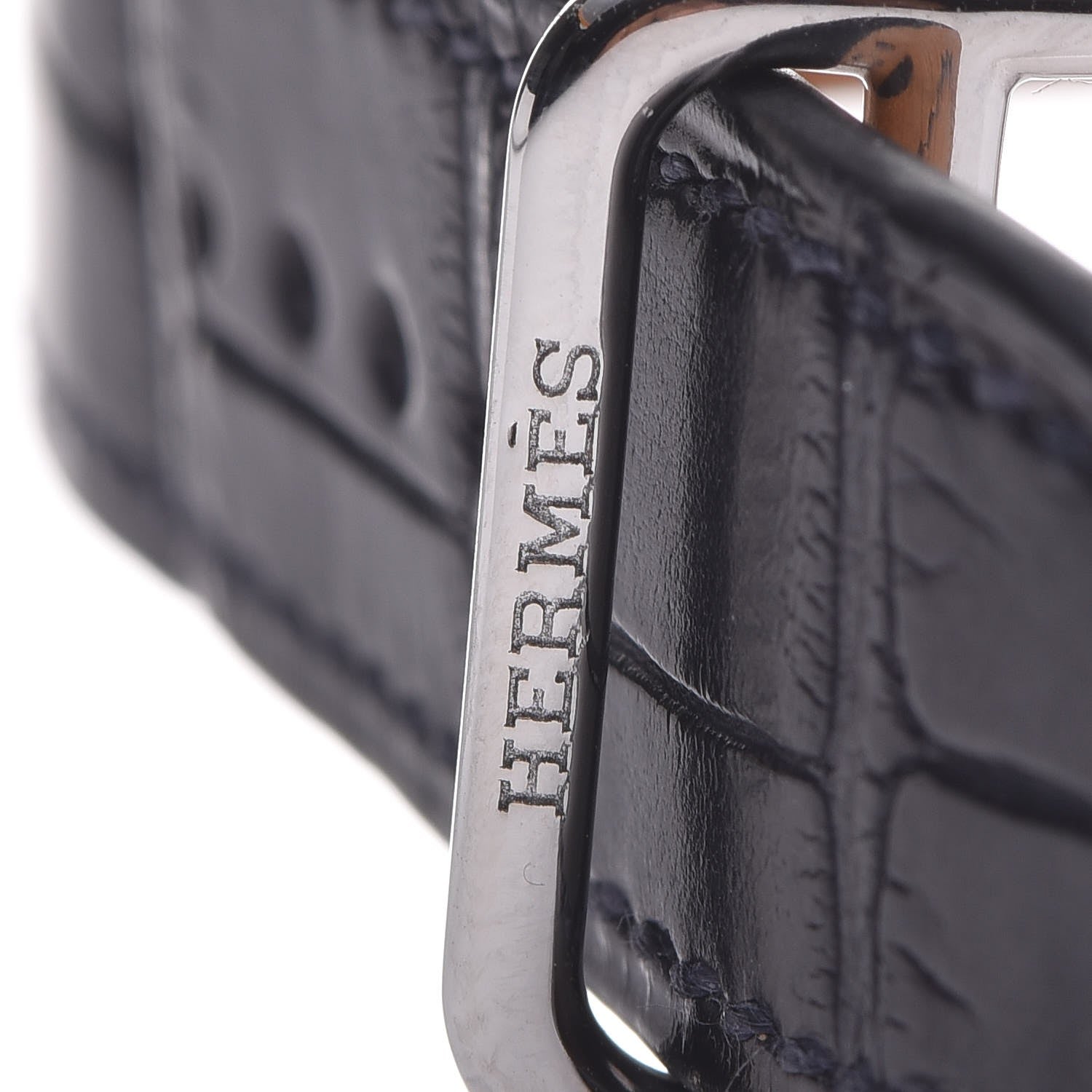 Hermes Stainless Steel Alligator 41mm Arceau Squelette Automatic Watch Marine 11 of 13