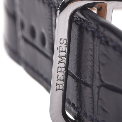 Hermes Stainless Steel Alligator 41mm Arceau Squelette Automatic Watch Marine 11 of 13