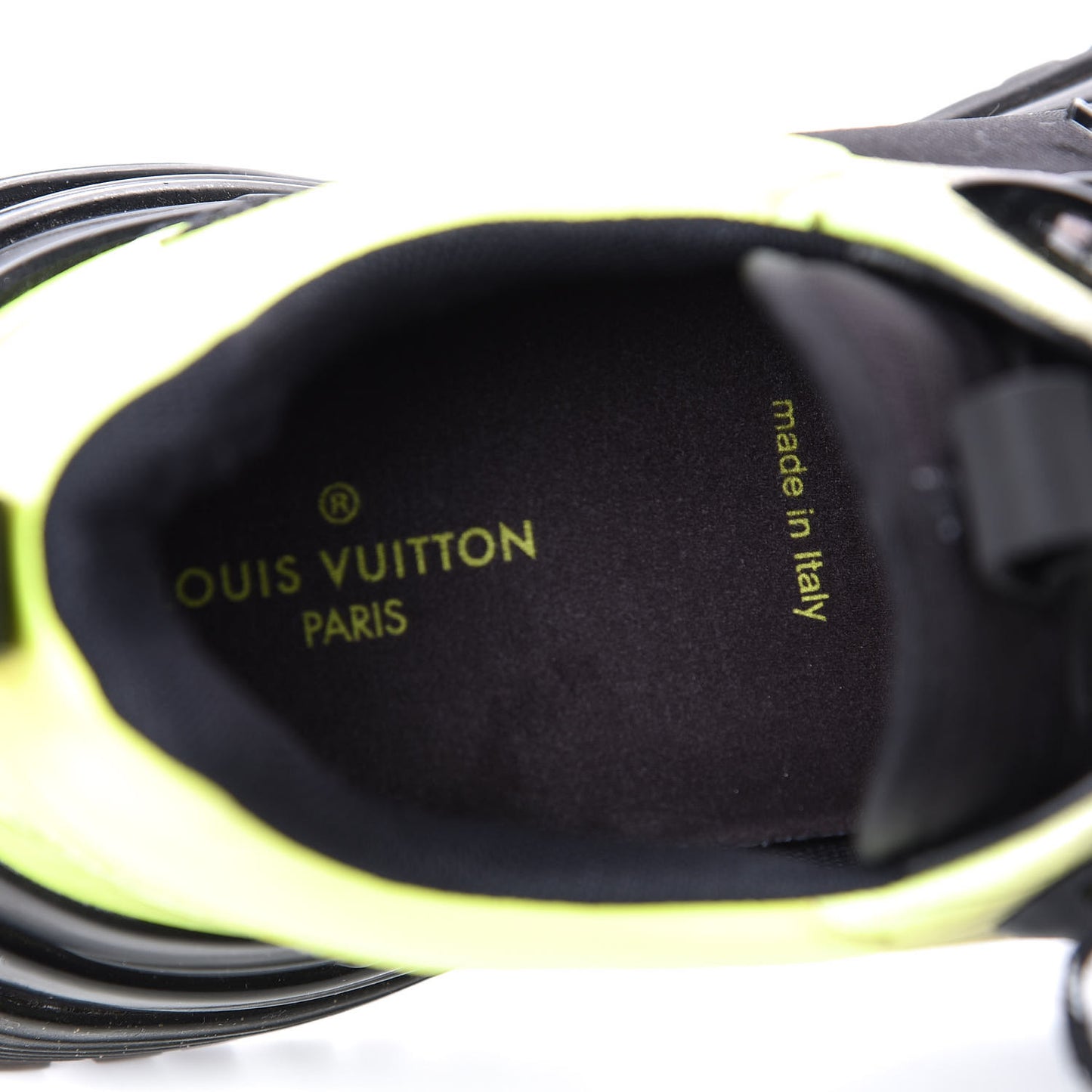 Calfskin Run Away Pulse Sneakers 7 Black Yellow