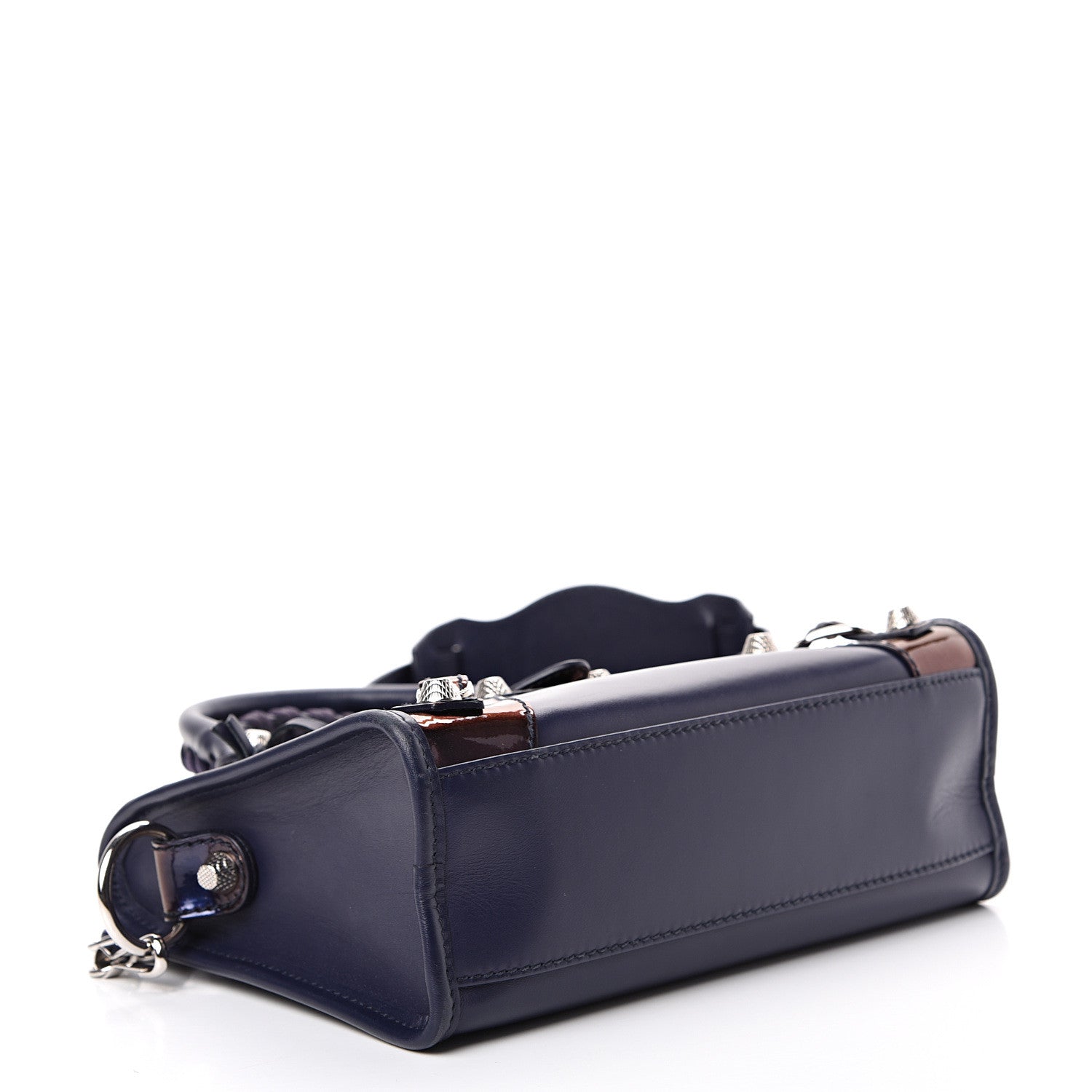 Balenciaga Smooth Calfskin Metallic Patent Giant 12 Silver Hardware Mini City Ultraviolet 3 of 14