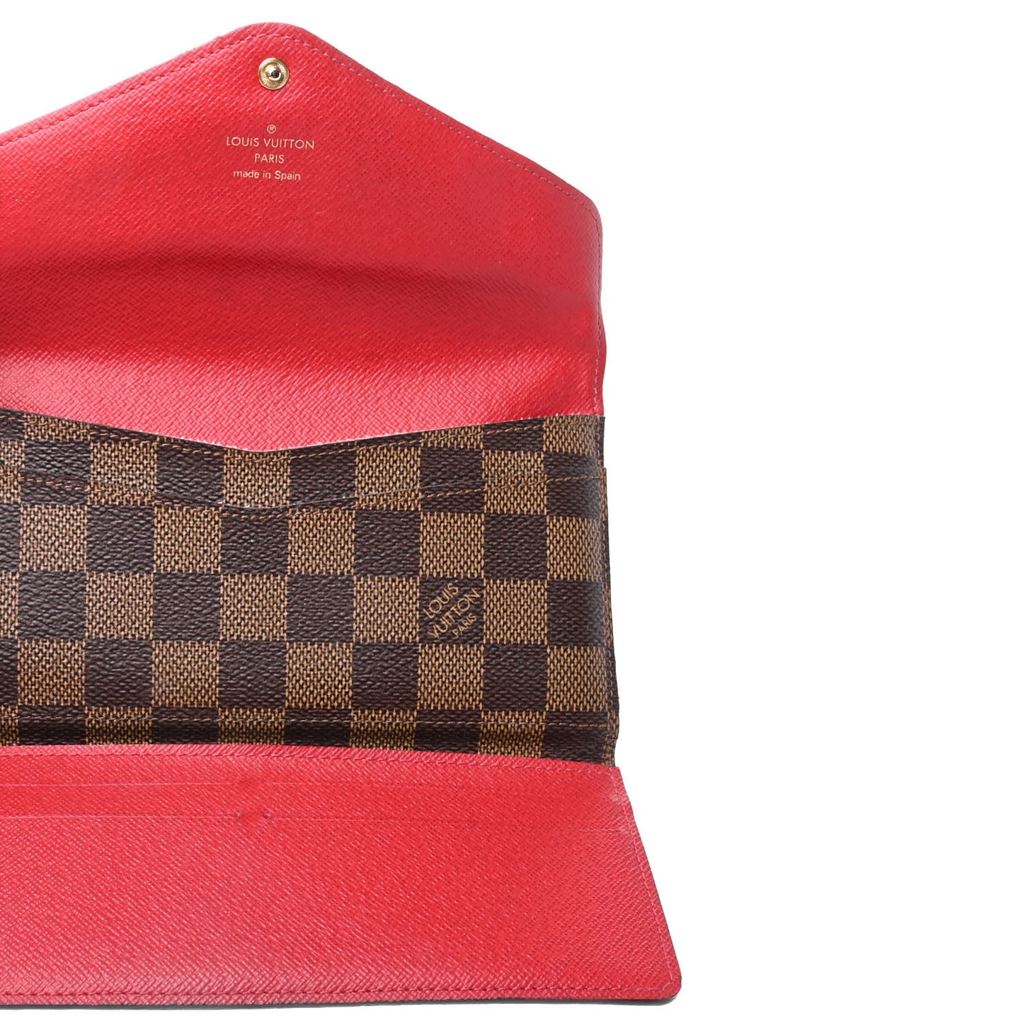 Damier Ebene Josephine Wallet Red
