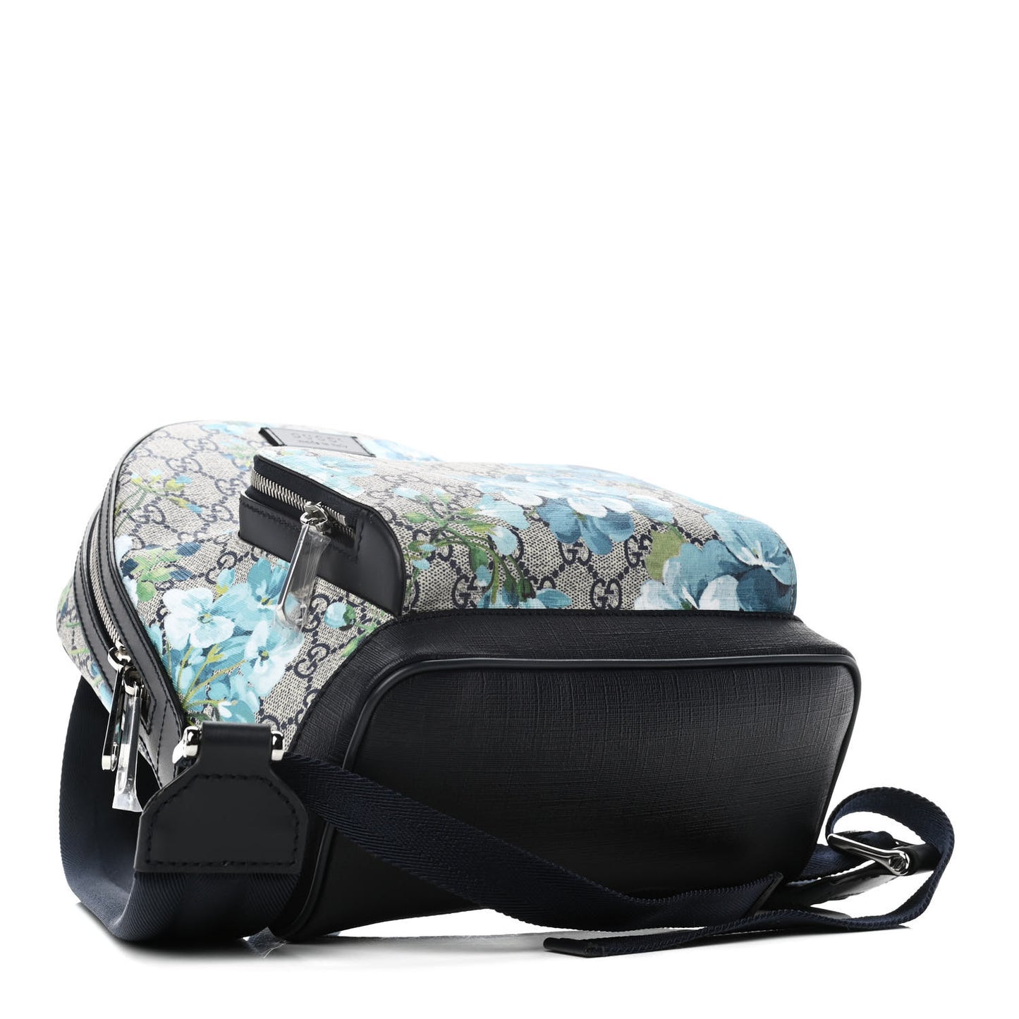 GG Supreme Monogram Blooms Small Day Backpack Blue