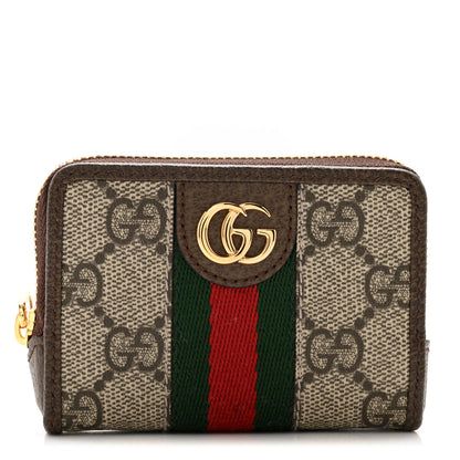 Gucci GG Supreme Monogram Web Ophidia Playing Card Case Beige New Acero 1 of 9