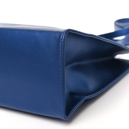 Telfar Metallic Vegan Leather Medium Shopping Bag Cobalt 9 of 9