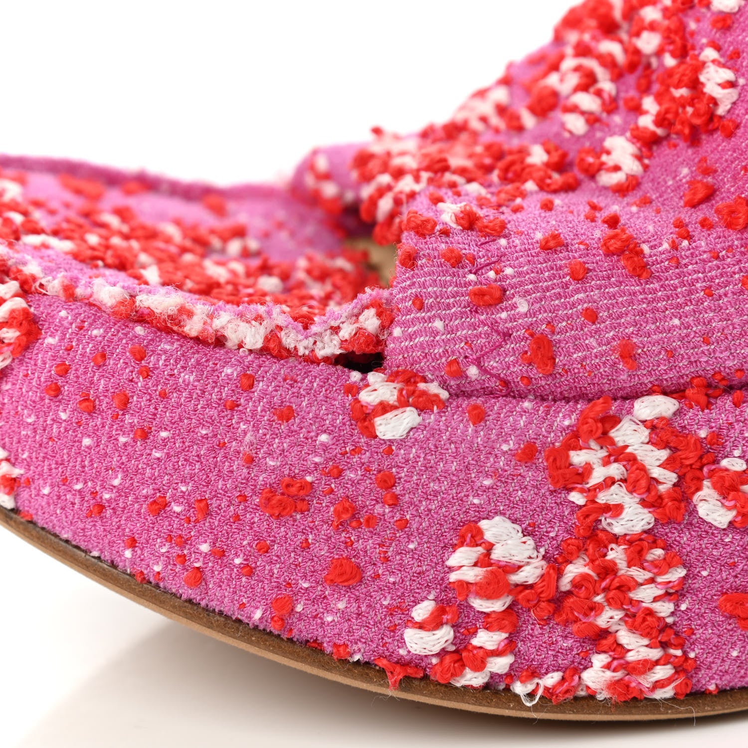 Bottega Veneta Boucle Slide Platform 115 Wedge Sandals 38 Bubble Gum 12 of 12