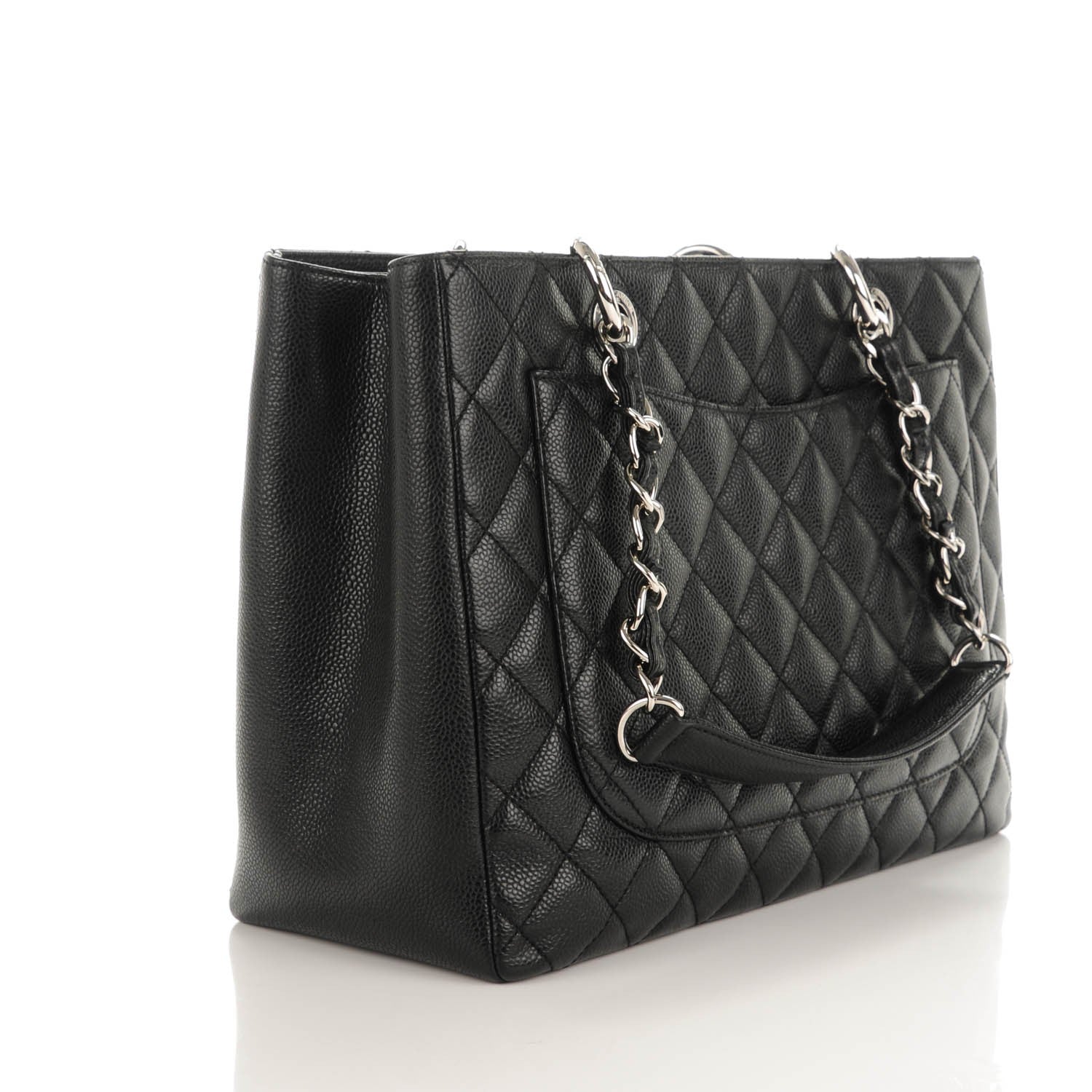 Chanel Caviar Quilted Grand Shopping Tote GST Black 3 of 7