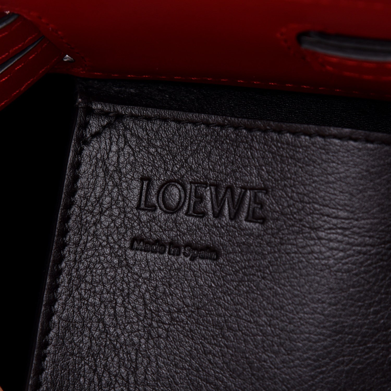 Loewe Boxcalf Mini Lazo Tote Scarlet 8 of 11