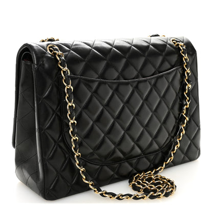 Chanel Lambskin Quilted Maxi Double Flap Black 3 of 10