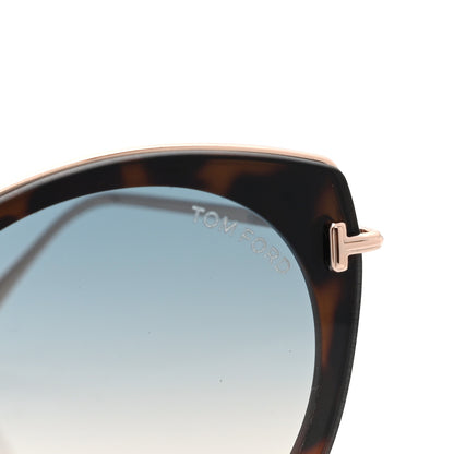 Tom Ford Charlotte Sunglasses TF657 Blue Havana 5 of 7