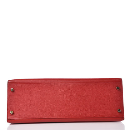 Hermes Epsom Kelly Sellier 32 Rouge Casaque 5 of 37
