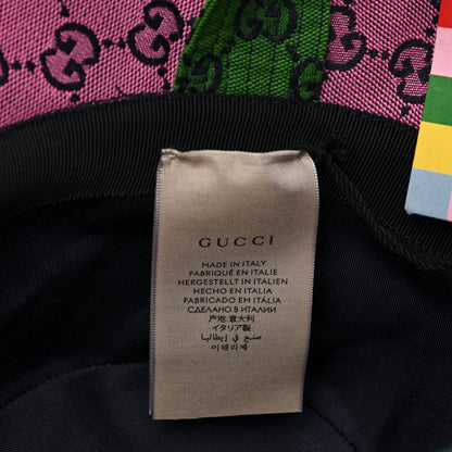 Gucci Monogram Multicolor Wide Brim Hat M Pink Multicolor 6 of 6