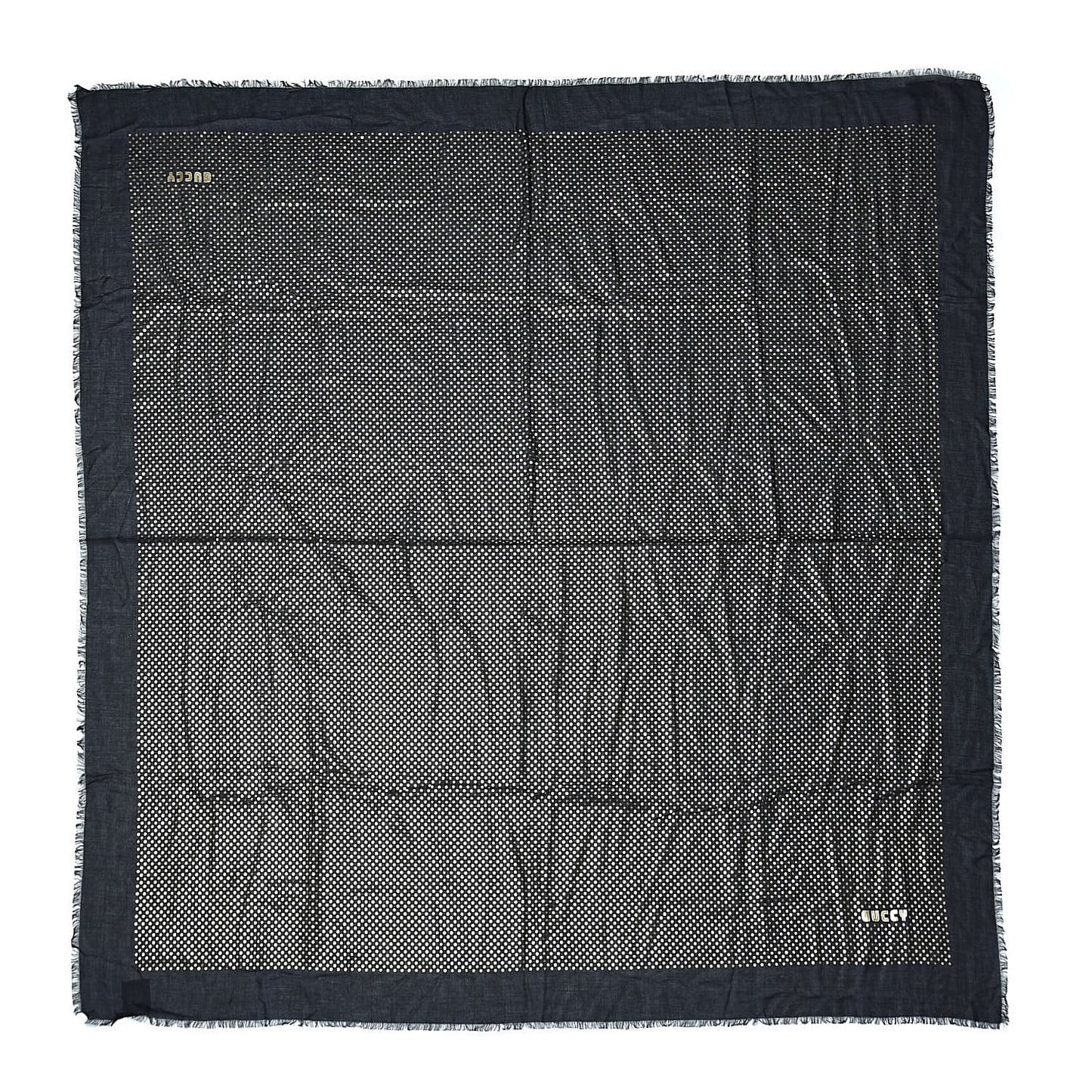 X SEGA Modal Cashmere GUCCY Stars Print Shawl Black Gold