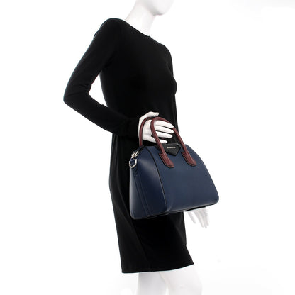 Givenchy Sugar Goatskin Tri-Color Small Antigona Navy Burgundy 3 of 13